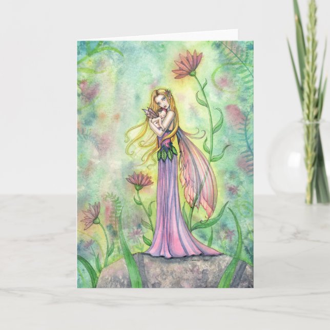 Cartão No Greater Gift Mother and Baby Fairy Card (Frente)