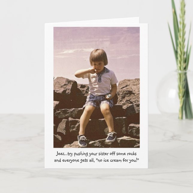 Cartão No ice cream for you! (Frente)