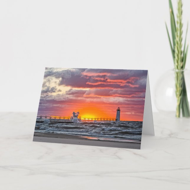 Cartão No início do pôr do sol (Frente)