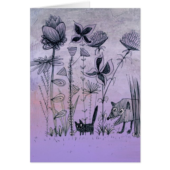 Cartão no jardim (Frente)