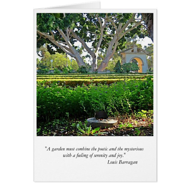 Cartão No Jardim (Frente)