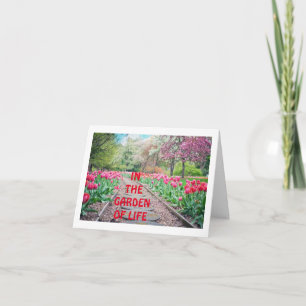 CARTÃO NO JARDIM DA VIDA, VOCÊ É A MELHOR FLOR