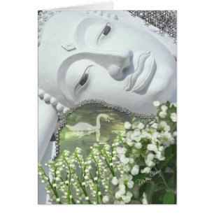 Cartão No Jardim - Quan Yin e Flores