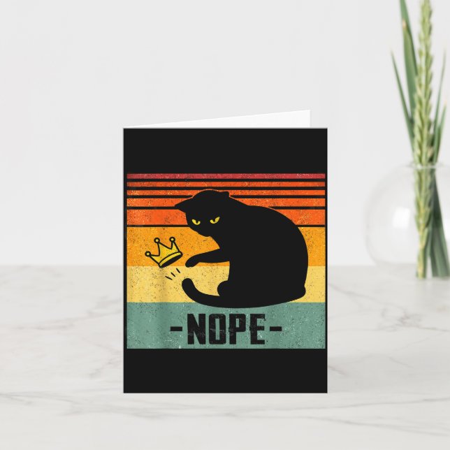 Cartão No Kings In America Black Cat Funny Cat Kicking Cr (Frente)