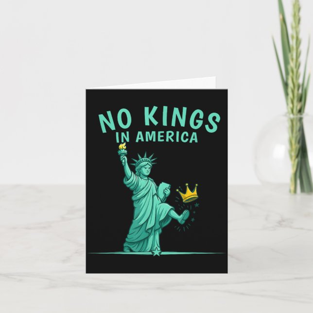 Cartão No Kings In America _ Patriotic Litical Design  (Frente)