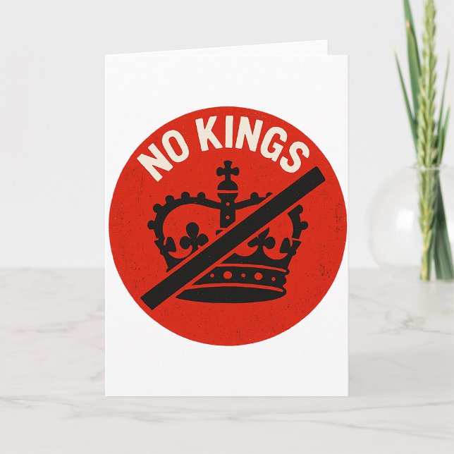 Cartão No Kings Protest Symbol (Criador carregado)