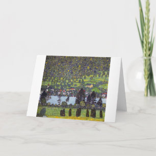 Cartão No lago Atter, Gustav Klimt