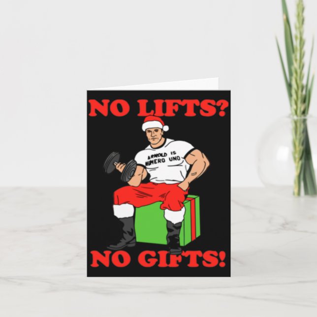 Cartão No Lifts No Arnold Schwarzenegger Christma  (Frente)