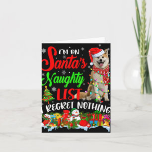 Cartão No Lista de Travessos do Papai Noel Shiba Inu de N