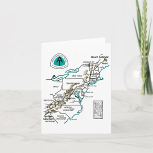 Cartão No Logotipo Appalachian Rastking Map