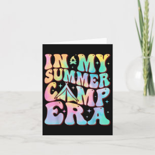Cartão No Meu Campo De Verão, Groovy Tie Dye Para A Ca De