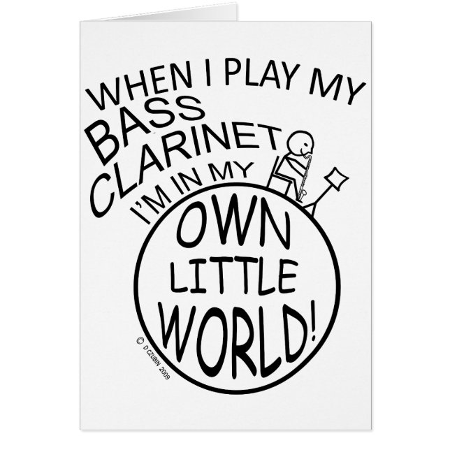 Cartão No Meu Pequeno Mundo Clarinet (Frente)