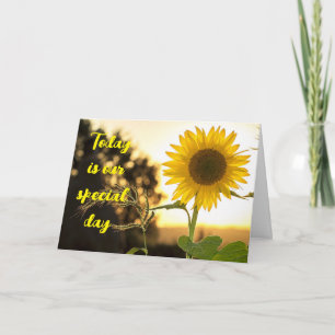 CARTÃO NO NOSSO "ANIVERSÁRIO" AMOR/GIRASSOL