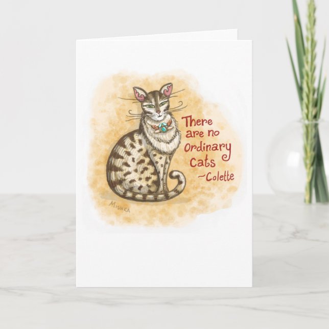 Cartão No Ordinary Cat Blank Greeting Card (Frente)