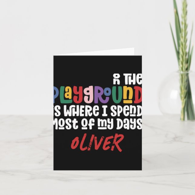 Cartão No Parque Tygraphy Presente Moderno Para Professor (Frente)