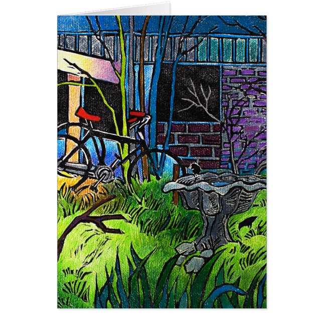 Cartão No pátio (Frente)