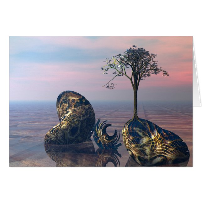 Cartão No plano infinito do fractal 3D (Frente Horizontal)