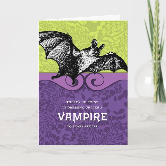 Cartão No Point In Dressing Like a Vampire (Frente)