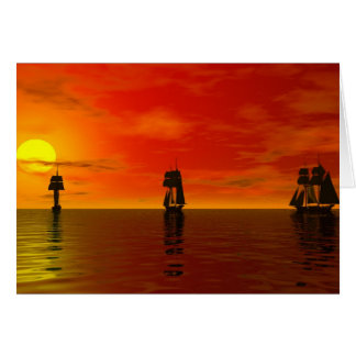 Cartão No por do sol