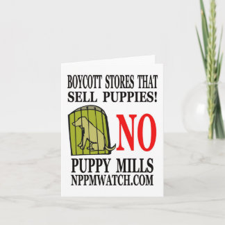 Cartão No Puppy Mills Note Cards