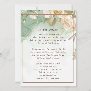 Cartão ~No Rosa de Antiguidade do Jardim do Jardim do Hin