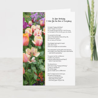 Cartão No Seu Aniversário, Desejo-Lhe O Melhor...