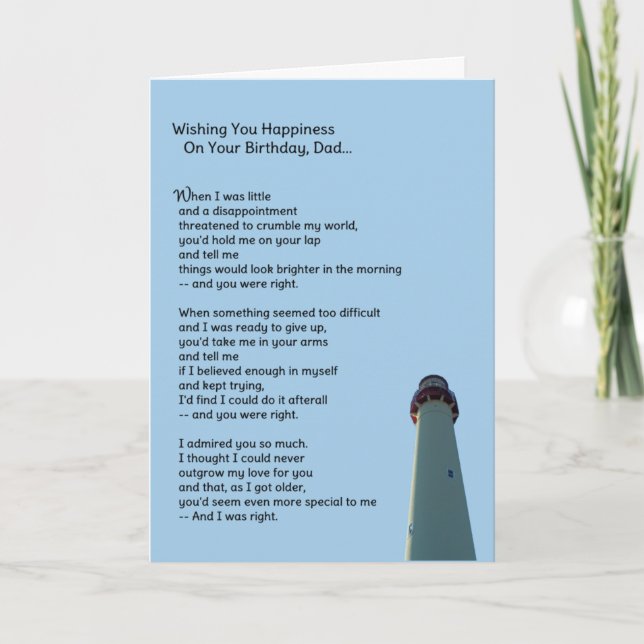 Cartão No Seu Aniversário, Pai. (Frente)