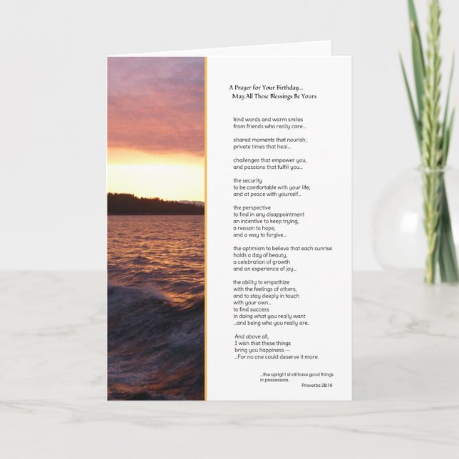 Cartão No Seu Aniversário, Que Todas Essas Bênçãos Sejam  (Frente)