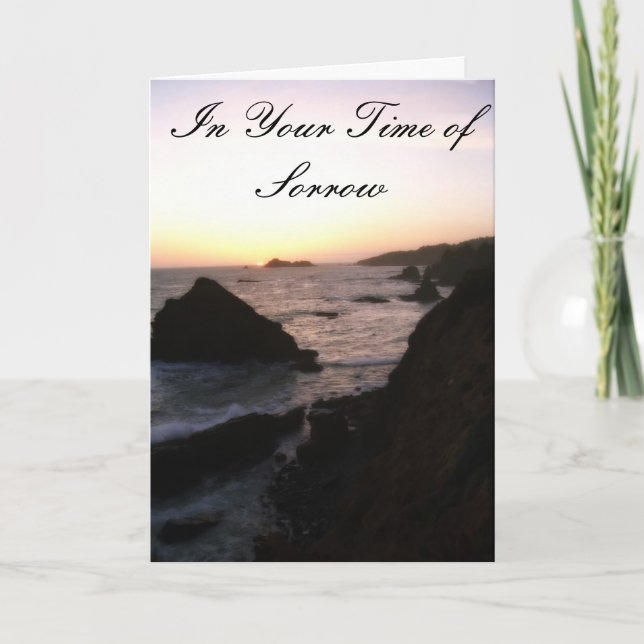 Cartão No seu tempo de tristeza (Frente)