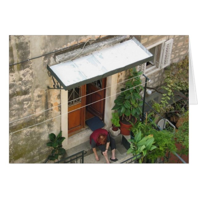 Cartão No stoop dianteiro (Frente horizontal)