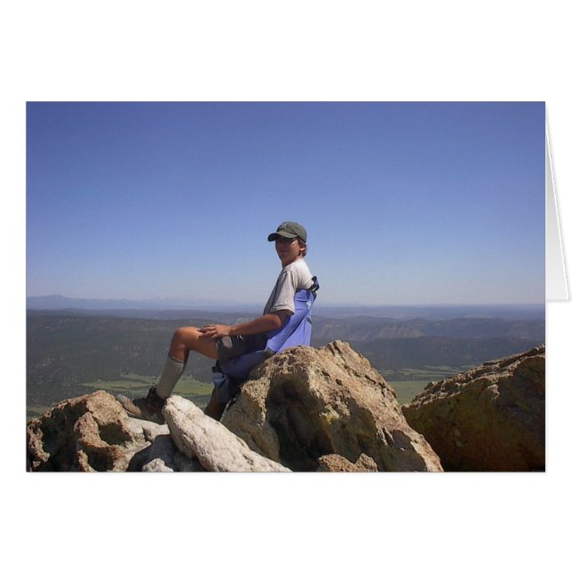 Cartão No topo do mundo (Frente horizontal)