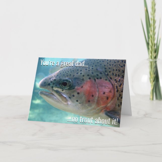 Cartão No Trout About It Father's Day Card (Frente)
