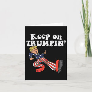 Cartão No Trumpin Funny Usa Flag Support Reeleciona Trump
