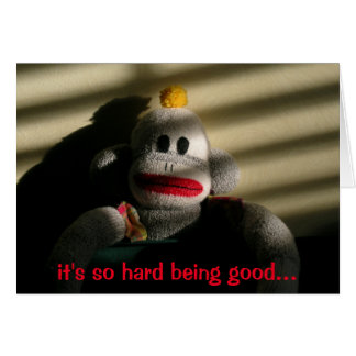 Cartão No vazio do macaco do problema