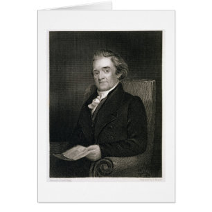 Cartão Noah Webster (1758-1843) gravado por Frederick W.