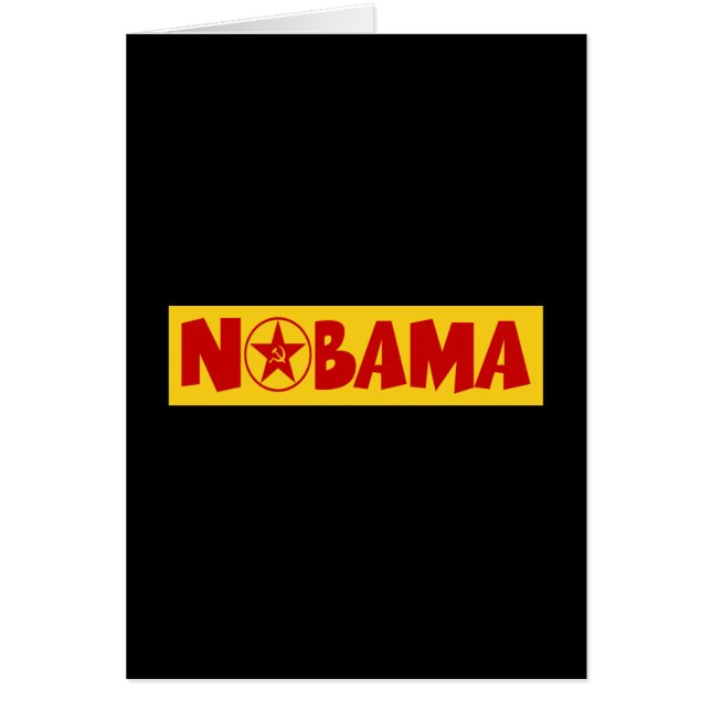 Cartão Nobama, Obama comunista (Frente)