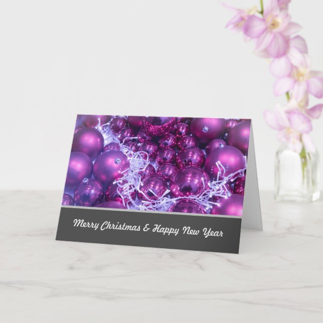 Cartão Nobre Feliz Natal com Luzes Cintilantes (Orquídea)