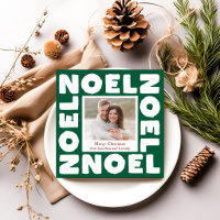 Noel Verde Tipografia Contemporânea Foto Feriado