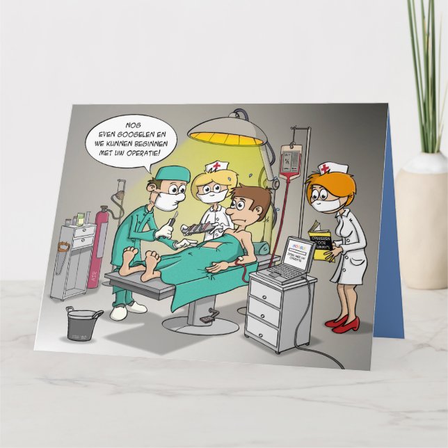 Cartão Nog even uw operatie googelen. (Frente)