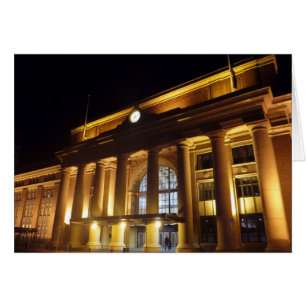 Cartão noite da estação de wellington