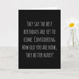 Cartão Noite da Idade Engraçado