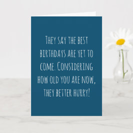 Cartão Noite da Idade Engraçado