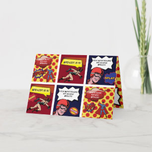 Cartão Noite de banda desenhada personalizada