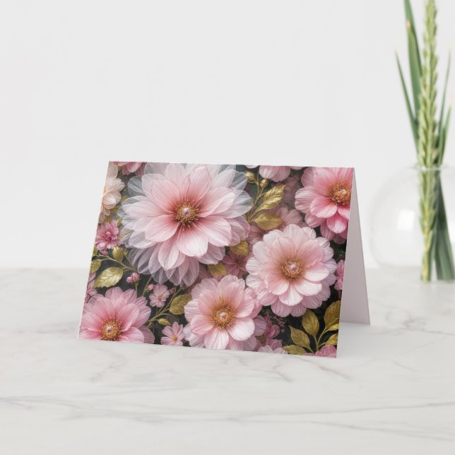 Cartão Noite de Cosmos Rosa (Frente)