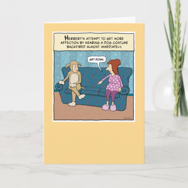 Cartão Noite de Figurino Engraçado (Frente)