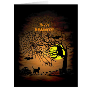 Cartão Noite de Halloween, Feliz Halloween!