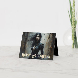 Cartão Noite de Halloween Gótica de Mistério