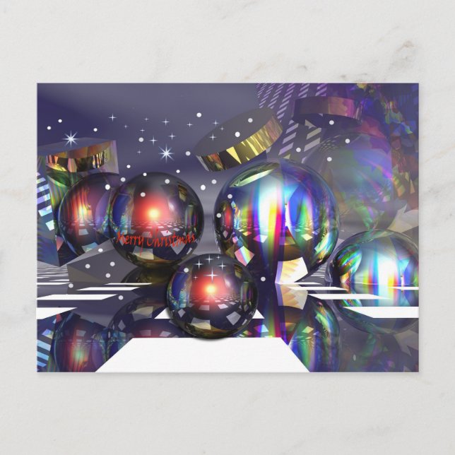 Cartão Noite de Natal Neve (Frente)