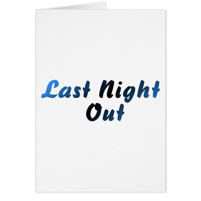 Cartão Noite de Saída (azul) (Frente)