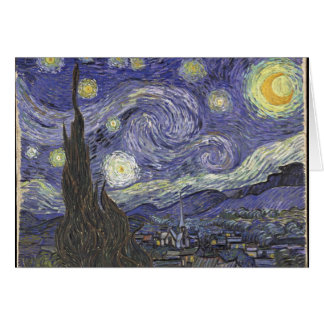 Cartão noite de vangogh-estrelada